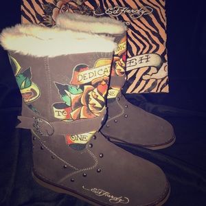 FINAL SALE PRICE! Ed Hardy Winter Boots Size 10